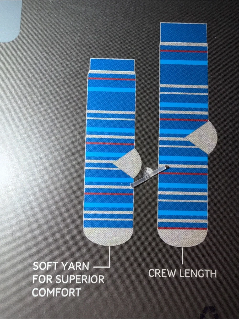 Royal Class Daddy & Me 2 Pair Crew Socks - Striped Gray Kid & Dad 2 Set NEW